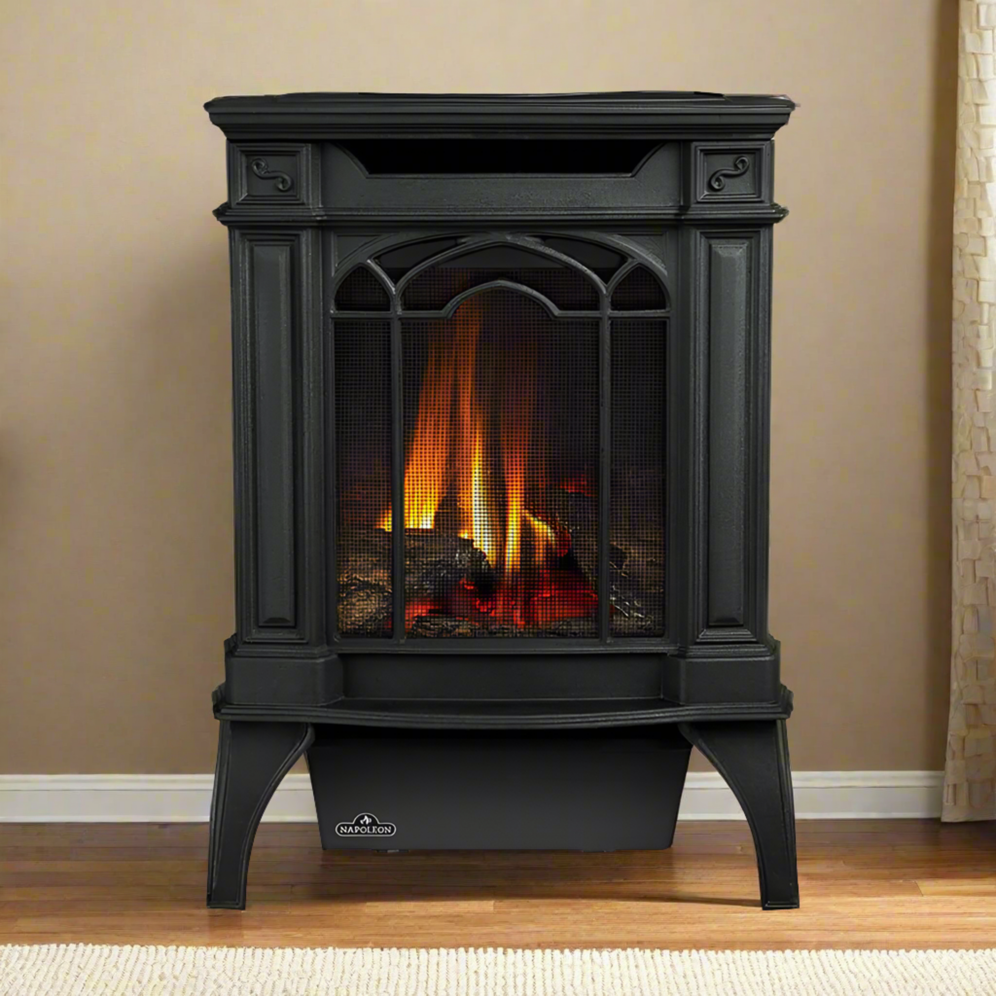 Napoleon Arlington 20 Cast Iron Direct Vent Metallic Black Natural Gas Stove, 19" [GDS20NE] (SAK18258)