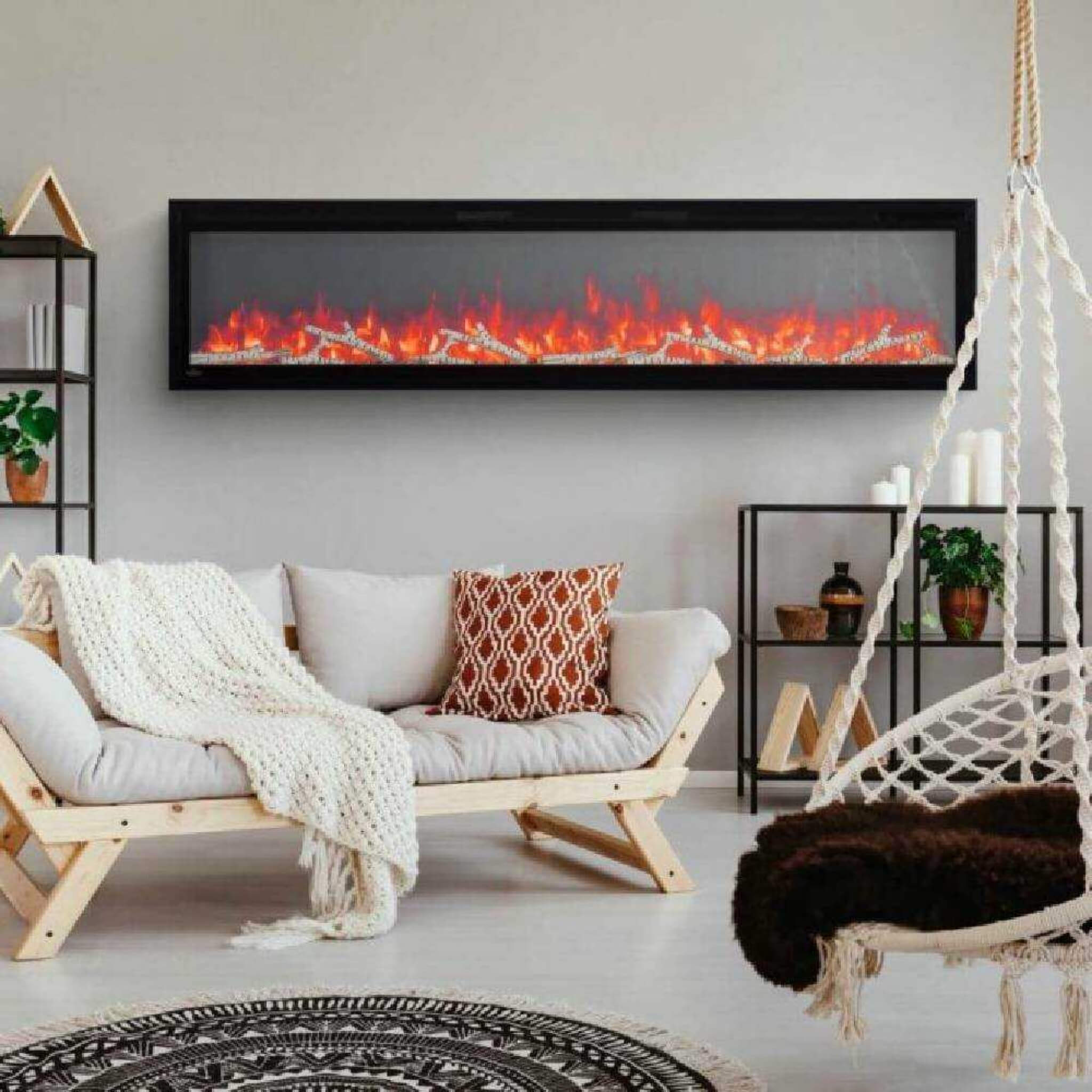 Napoleon Entice Wall-Hanging Electric Fireplace With Multi-Function Remote Control (SAK74519)