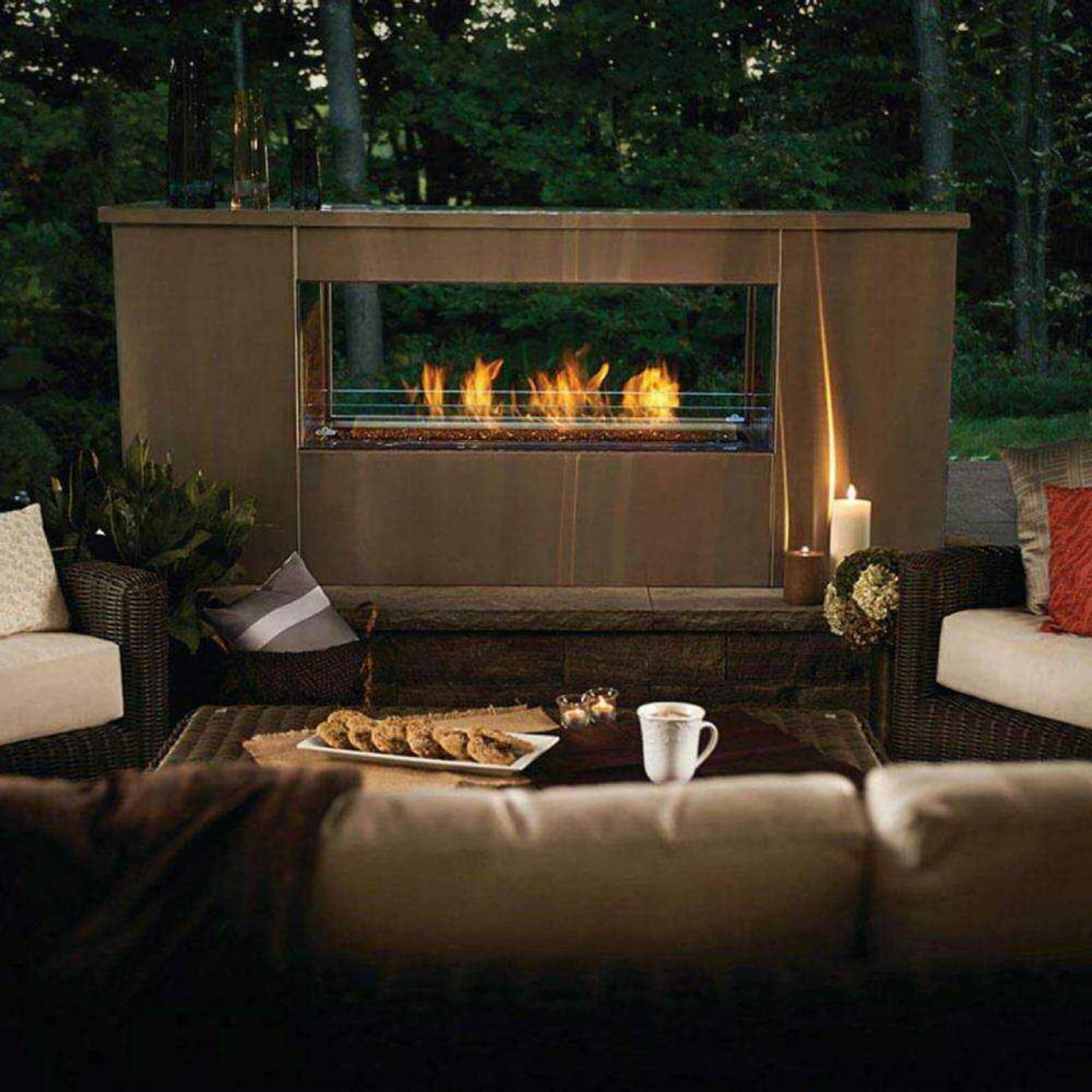 Napoleon Galaxy 48 Outdoor Linear Single-Sided Electronic Start Natural Gas Fireplace [GSS48E] (SAK60567)