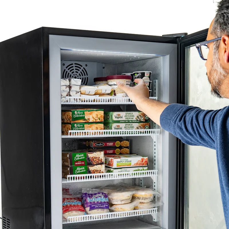 Black Diamond Countertop Display Freezer, Single Glass Door, 3.5 cu ft, in Black