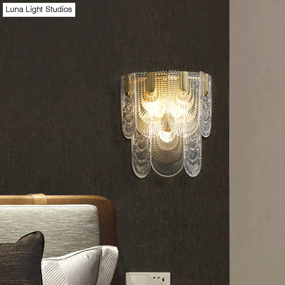 Nordic Light Luxury Creative Bedroom Bedside Copper Wall Lamp