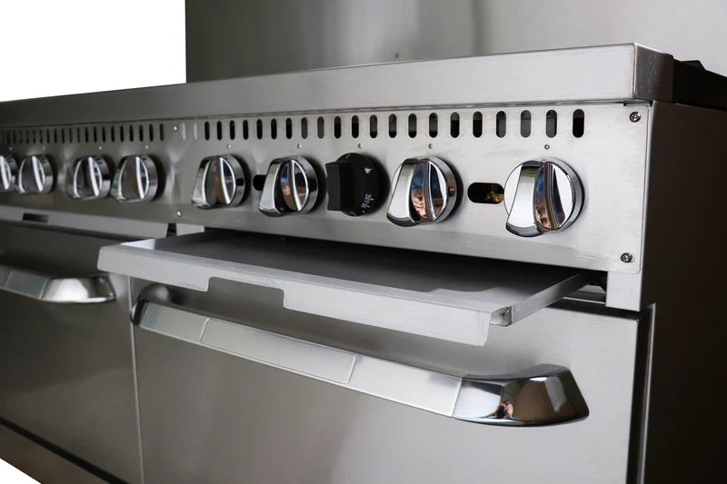 Black Diamond 60" Gas Range with Oven, 10 Burners, in Stainless Steel