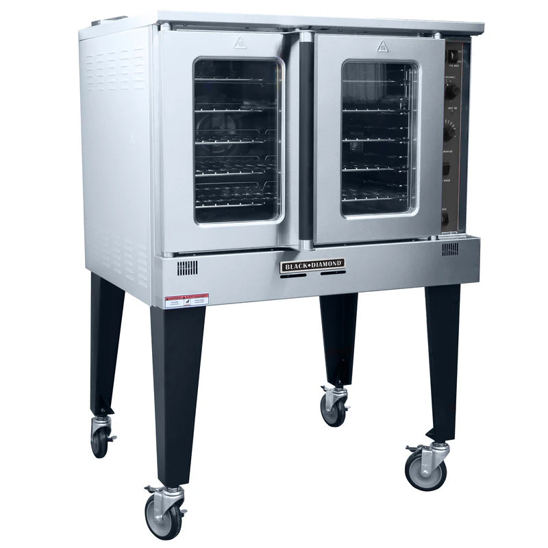Black Diamond Full Size Gas Convection Oven, 5 Racks, in Stainless Steel