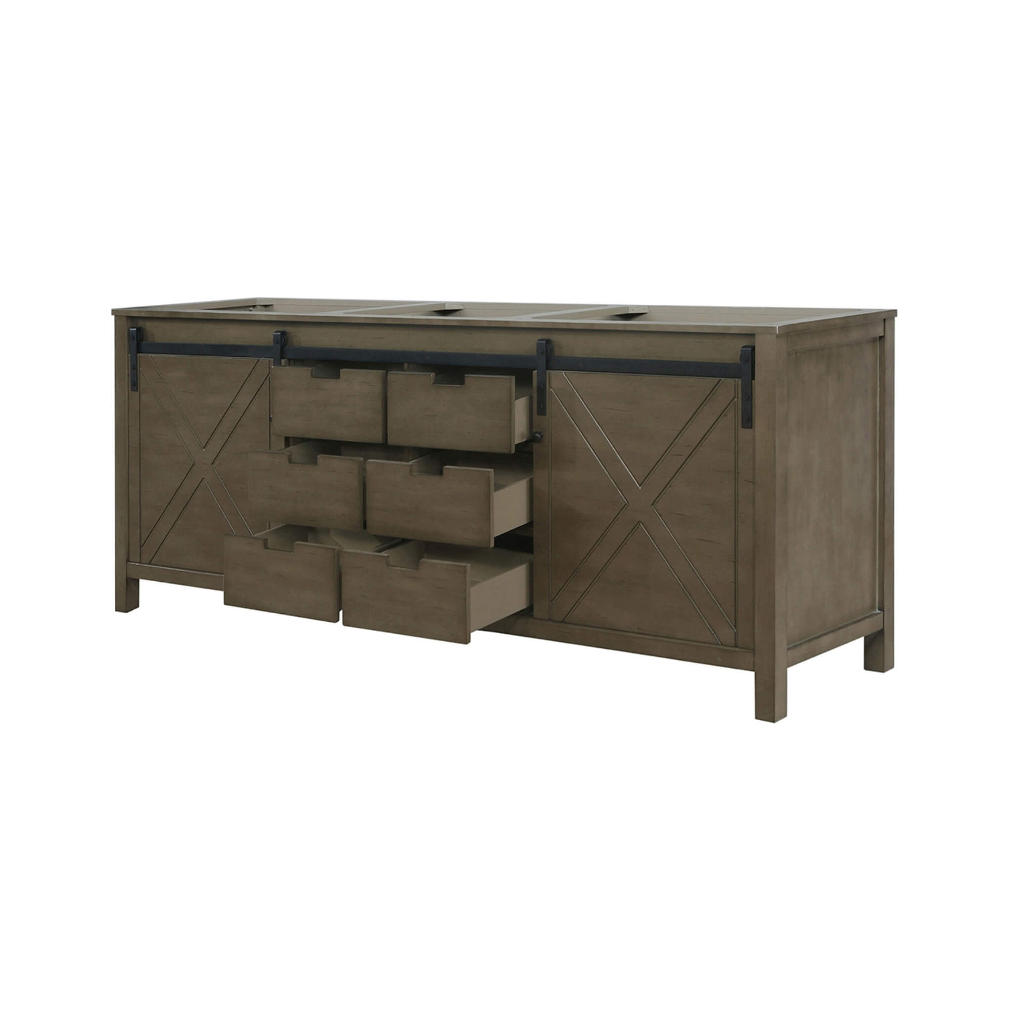 Nuvia 80-Inch Fully Assembled Double Bath Vanity With Soft Close Cabinets [No Countertop] (SAK53904)