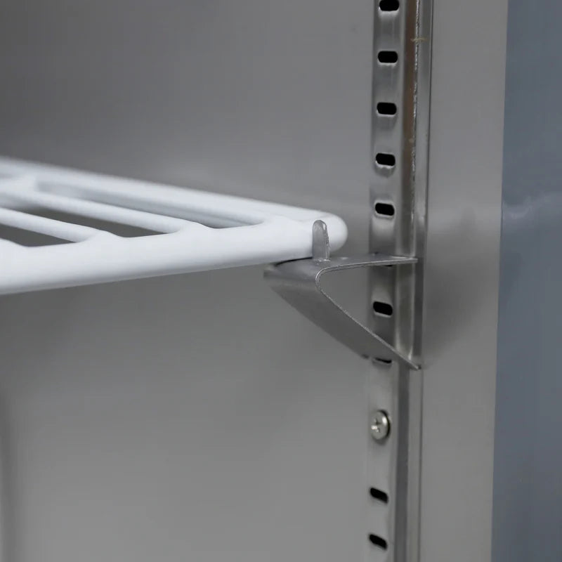 Grista Undercounter Refrigerator, Double Solid Doors, 11.9 cu ft Capacity, in Stainless Steel