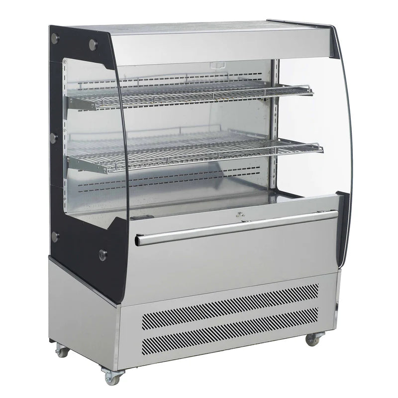 Black Diamond Vertical Air Curtain Merchandiser, 39.5"W, 7.1 Cu. Ft., in Stainless Steel