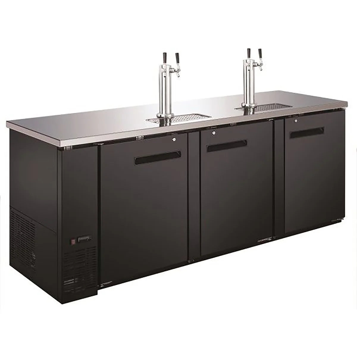 U-Star 2 Double Tap Towers, 90" Beer Dispenser, 32.1 cu ft Capacity, in Black