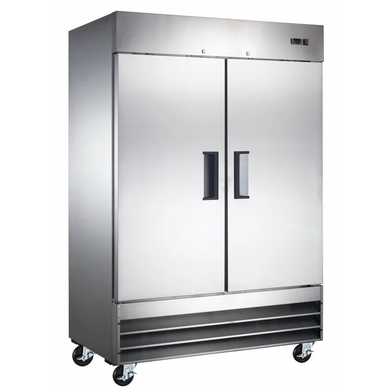 Grista Reach-In Energy Star Freezer, Double Solid Doors, 46.7 cu ft Capacity, in Stainless Steel