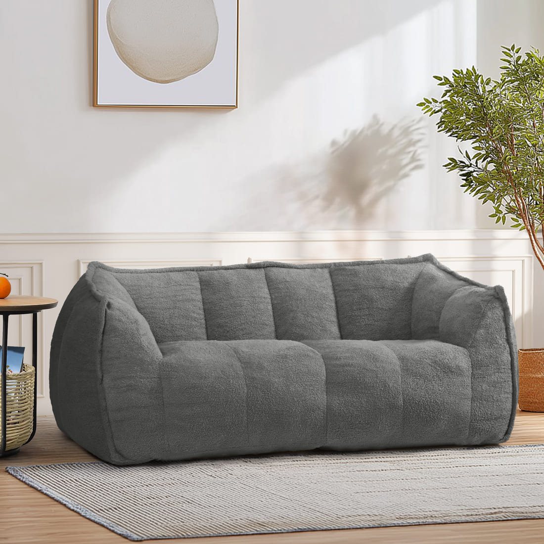 Pamapic 2-Seat Big Bean Bag Chairs for Dorm Room & Bedroom