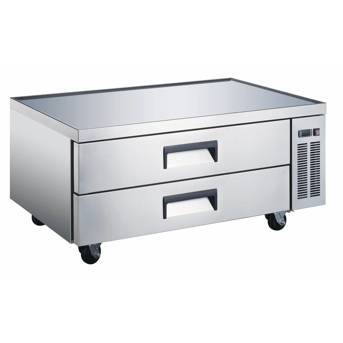U-Star Chef Base Refrigerator, Two Solid Doors, 10.6 cu ft Capacity, in Stainless Steel