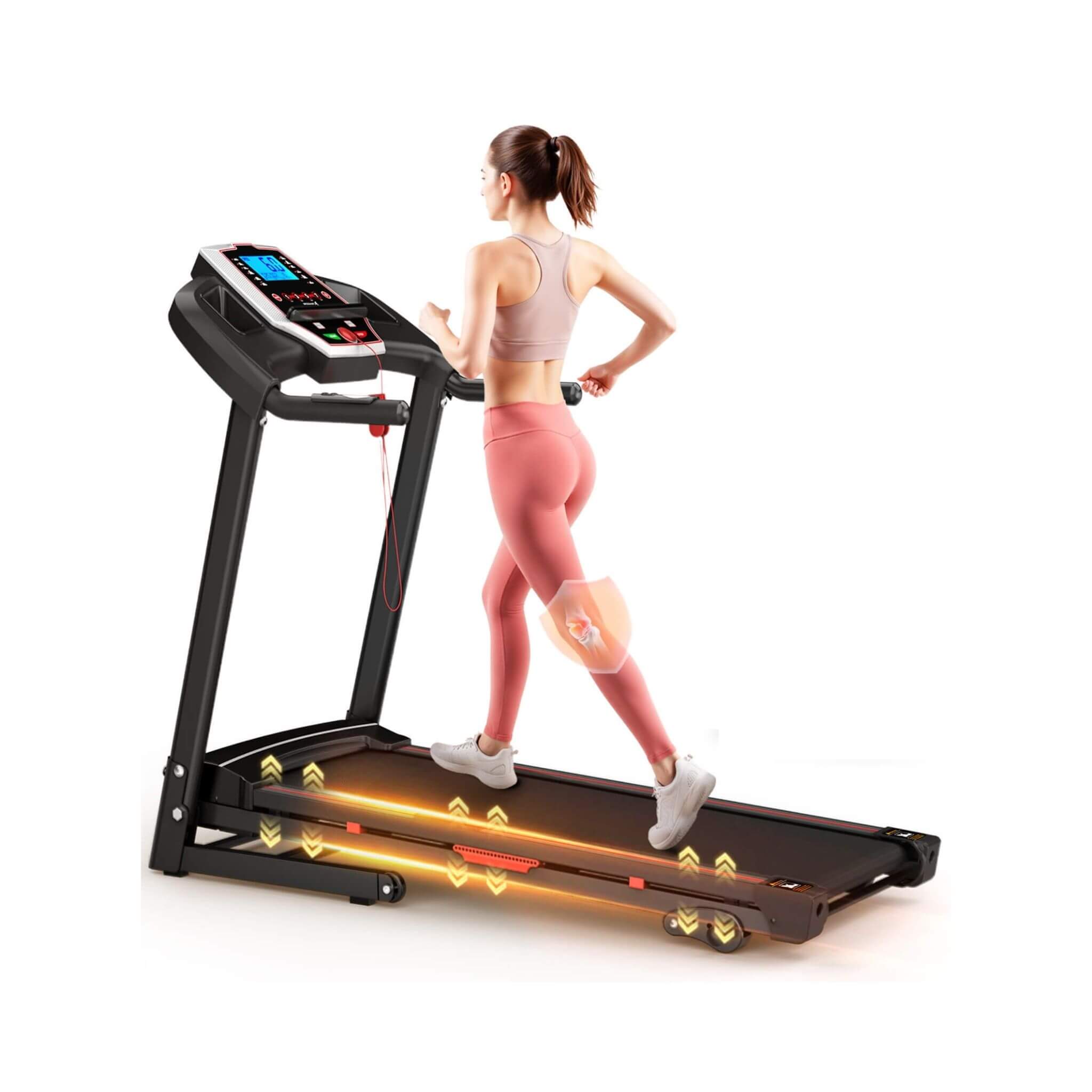 Rovix Portable 3.5HP Space Saving Folding Treadmill W/ Incline & 12 Preset Programs (SAK29735)