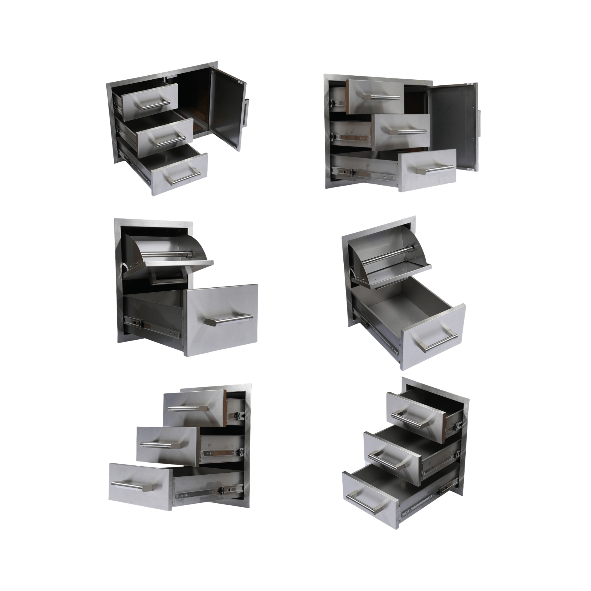 Premium Outdoor Kitchen With 32-Inch 60K BTU Built-In Stainless Steel LPG Gas Grill, Door And Drawer Combo And Stainless Steel Ice Box (SAK98661)