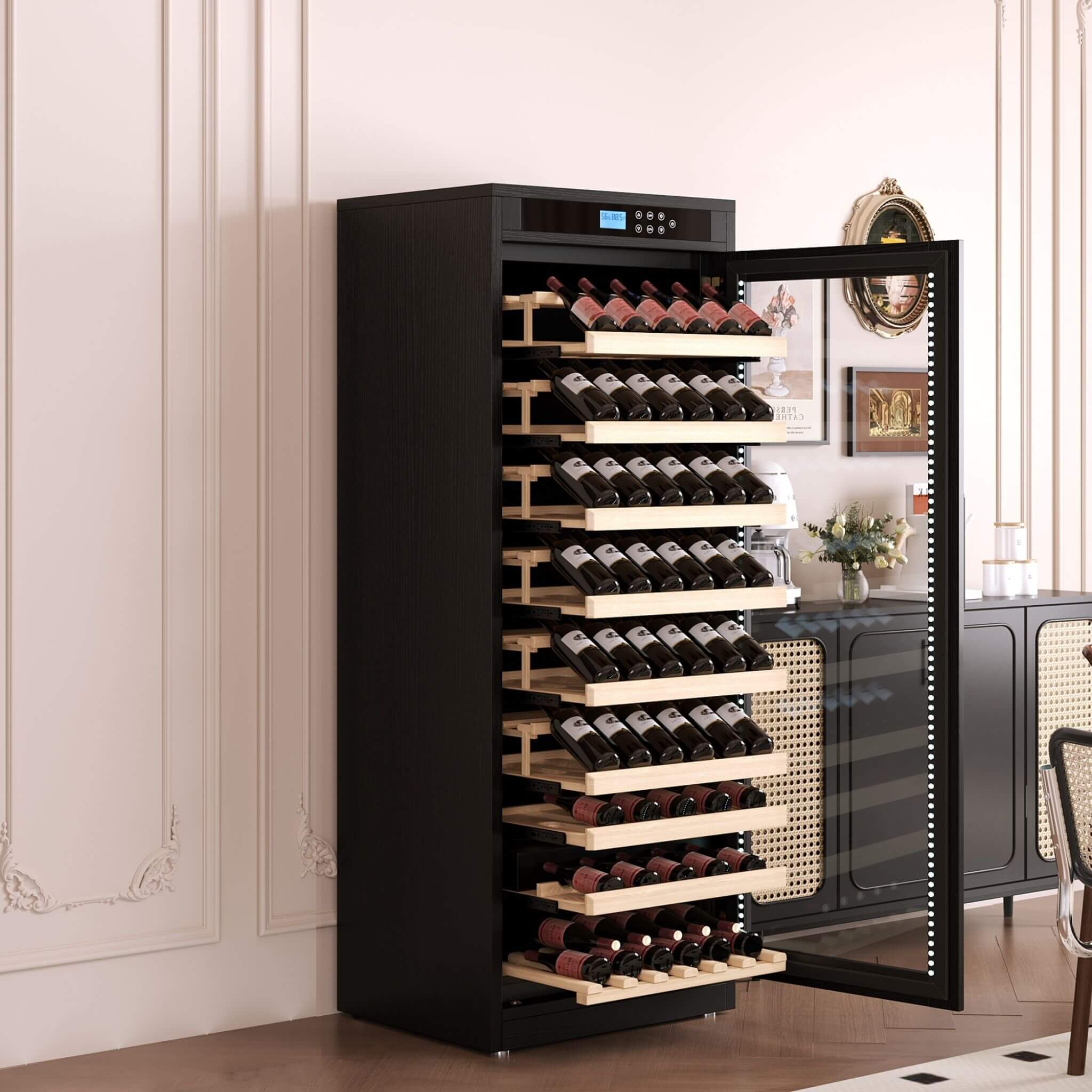 Nuvia Premium Smart Temperature-Controlled Multi-Tier Wine Cabinet For Home And Bar (SAK46361)