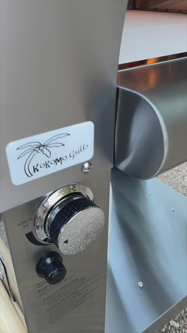 Load video: Kokomo 32&quot; Dual Fuel Gas or Wood Fired Stainless Steel Pizza Oven