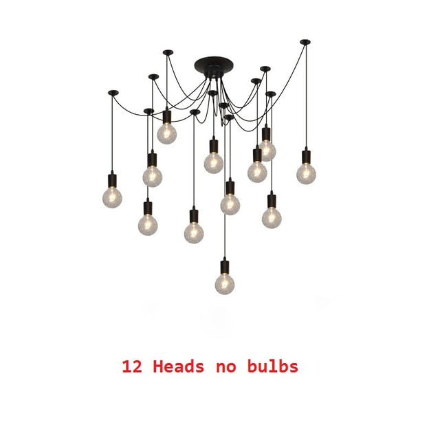 Emma's LED Spider Chandelier - DIY Art Ceiling Lamp with Adjustable Wires