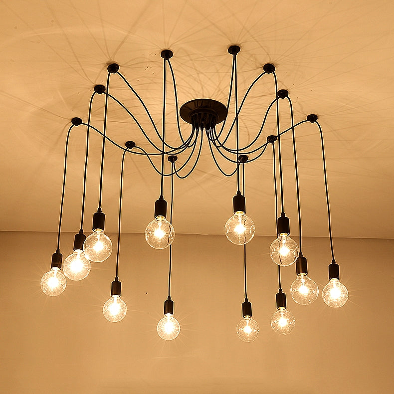 Emma's LED Spider Chandelier - DIY Art Ceiling Lamp with Adjustable Wires