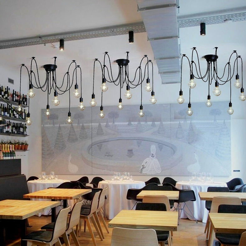 Emma's LED Spider Chandelier - DIY Art Ceiling Lamp with Adjustable Wires