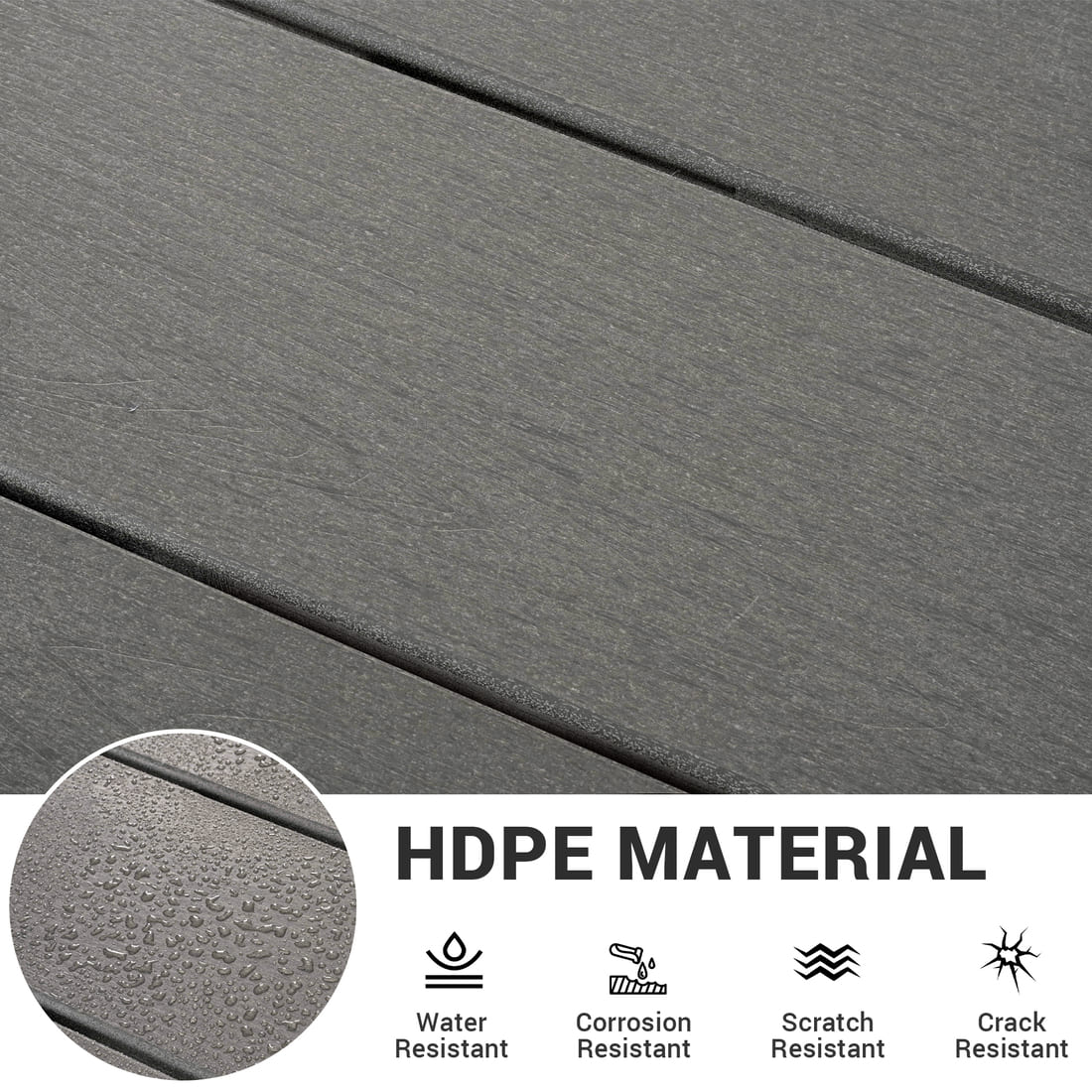 Pamapic 7-Piece HDPE Patio Dining Set