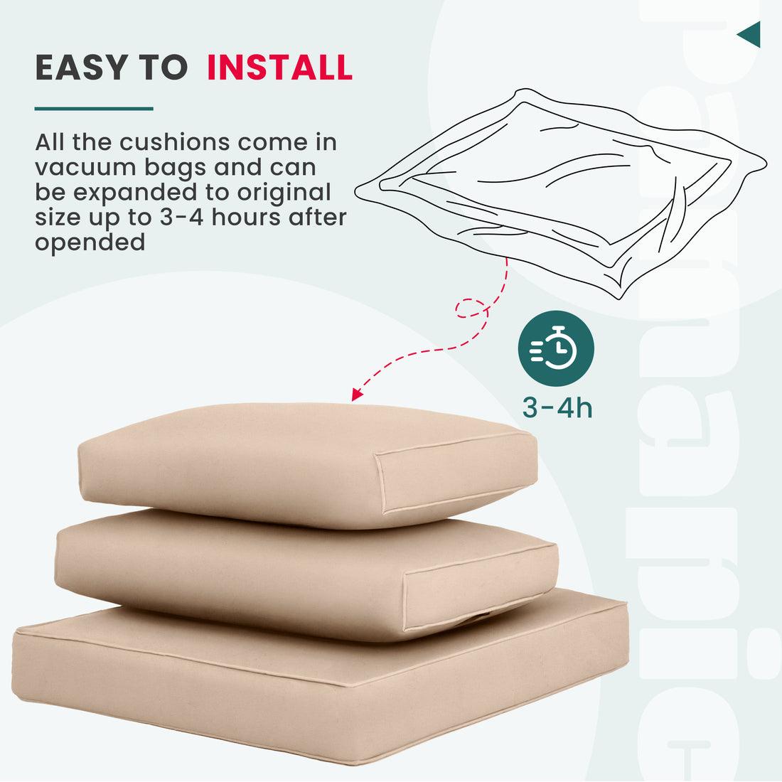 Pamapic 14 Pieces Replacement Cushions for Patio Furniture, Waterproof UV Resistant