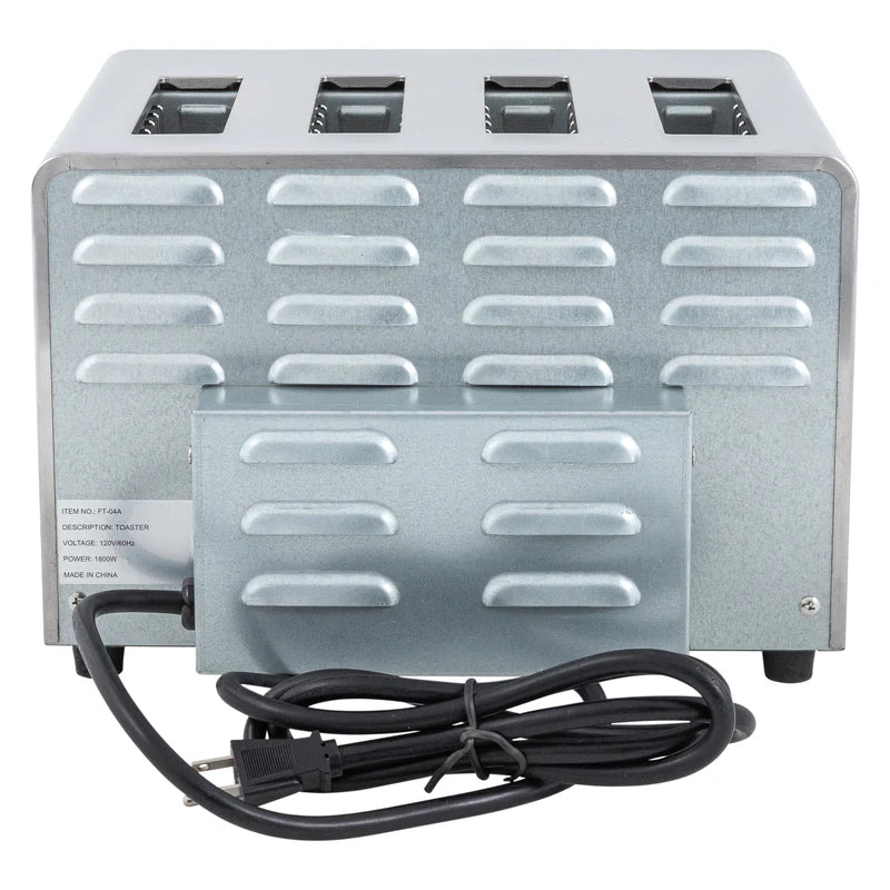 Adcraft Heavy Duty 4-Slice Commercial Toaster, 120V, in Stainless Steel