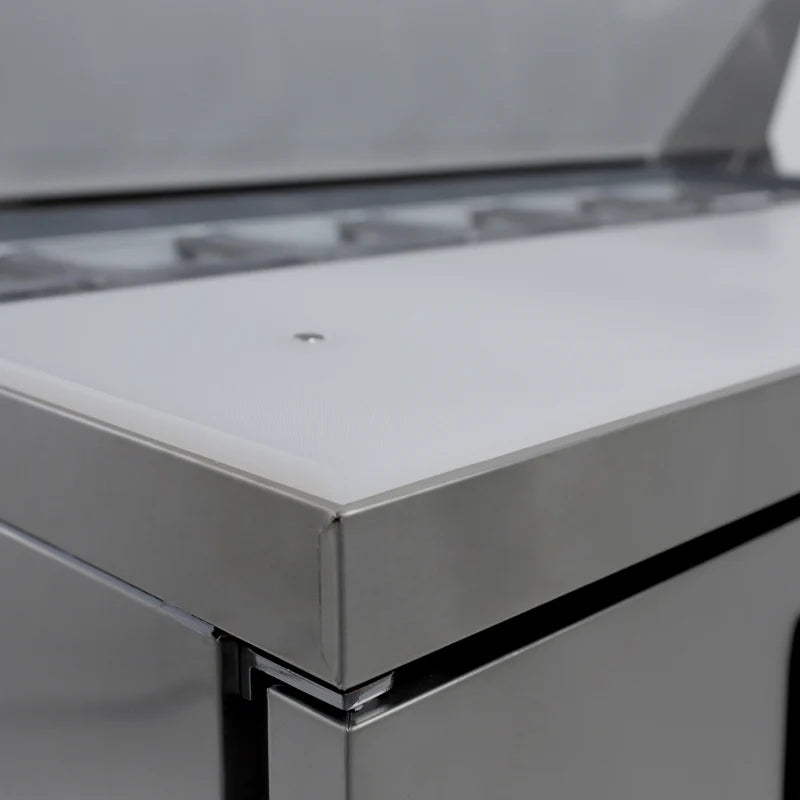 Grista Refrigerated Salad/Sandwich Prep Table, Two Doors, 60", in Stainless Steel