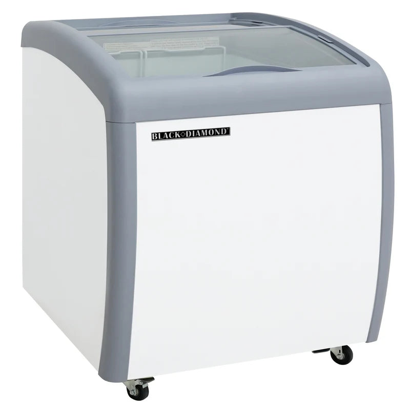 Black Diamond Chest Freezer, Two Glass Doors, 4 cu ft, in White
