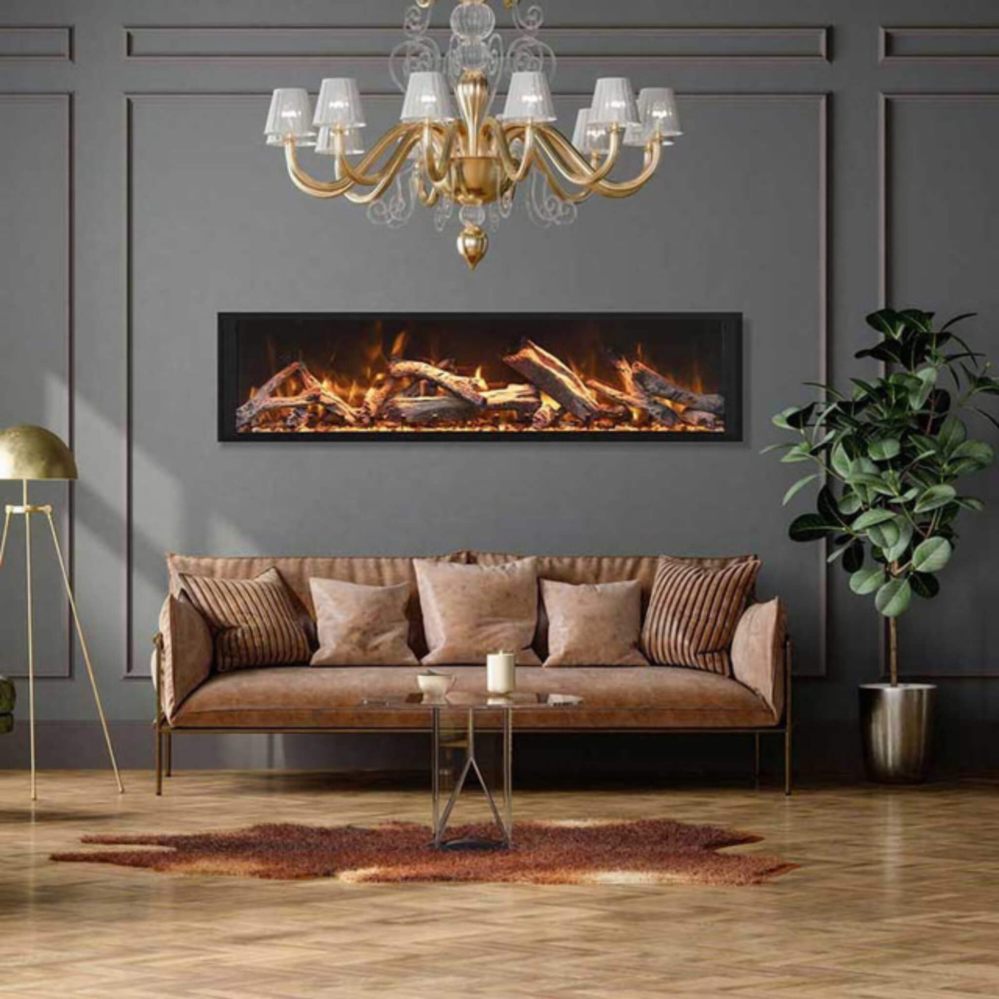 Remii Extra Tall 55" Electric Fireplace With Remote Control [102755-XT] (SAK25578)