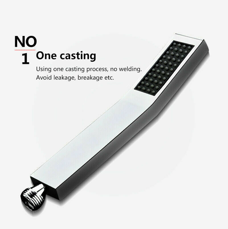 20'' or 24'' Ceiling-Mounted Chrome Rainfall Shower Faucet - Two-Way Functionality with Hand Shower & 3-Color LED System