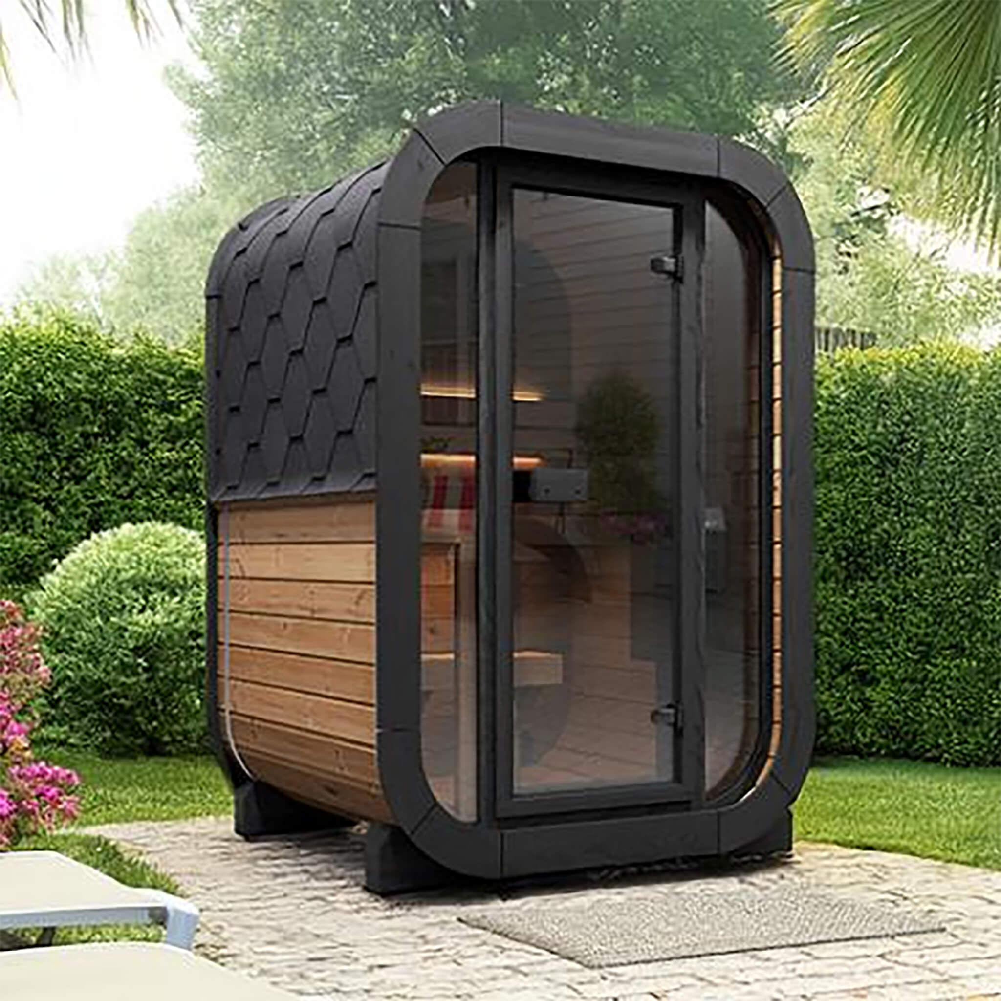 SaunaLife Model CL3G Cube-Series Outdoor 2-Person Home Sauna Kit [SL-MODELCL3G] (SAK23721)