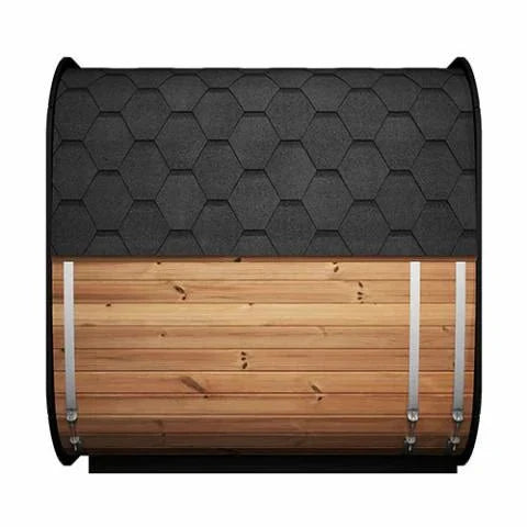 SaunaLife Cube-Series Model CL7G | 6-Person Outdoor Cube Sauna Kit | Thermally Modified Thermo-Spruce | 7 ft+ Interior Height | Panoramic Bronze Glass | Arched Ergonomic Thermo-Aspen Benches | Handcrafted Northern Europe