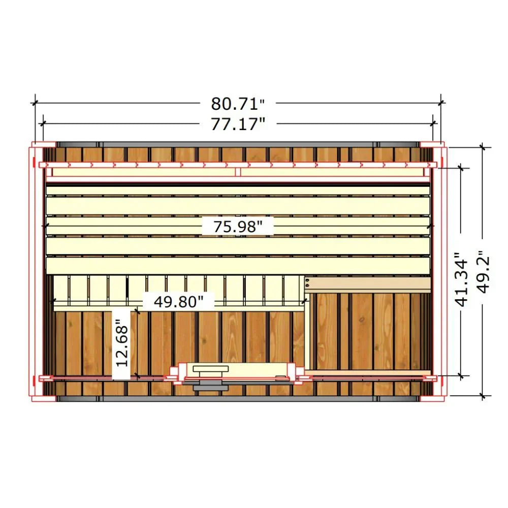 SaunaLife Cube-Series Model CL7G | 6-Person Outdoor Cube Sauna Kit | Thermally Modified Thermo-Spruce | 7 ft+ Interior Height | Panoramic Bronze Glass | Arched Ergonomic Thermo-Aspen Benches | Handcrafted Northern Europe