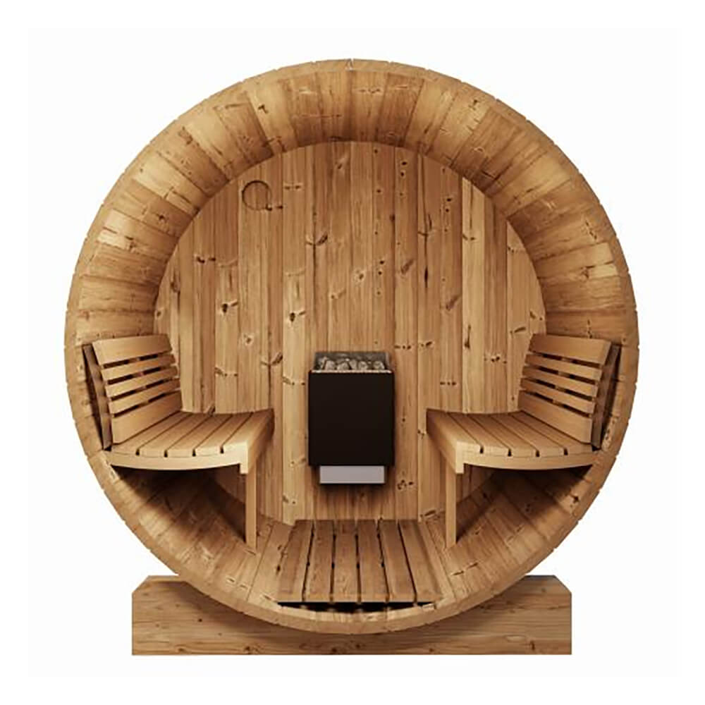 SaunaLife Model E6 Ergo Series 3-Person Thermo-Spruce Backyard Sauna Barrel [SL-MODELE6] (SAK38572)