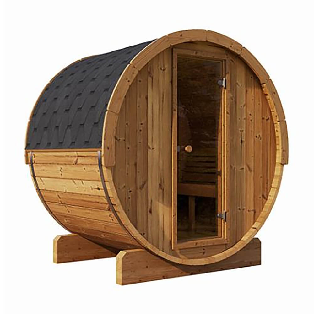 SaunaLife Model E6 Ergo Series 3-Person Thermo-Spruce Backyard Sauna Barrel [SL-MODELE6] (SAK38572)