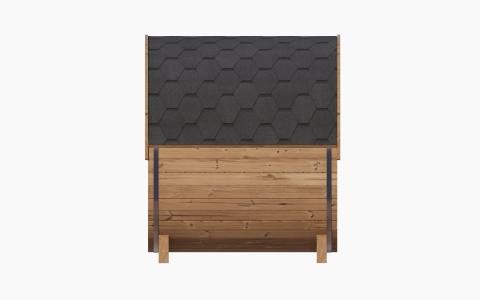 SaunaLife ERGO-Series Model E6W | 3-Person Outdoor Barrel Sauna | Panoramic Half-Moon Rear Window | 81" Diameter | 6'5" Standing Height | Curved Thermo-Aspen Benches | Wi-Fi LED Light Bar | Thermo-Spruce
