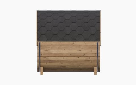 SaunaLife ERGO-Series Model E7 | 4-Person Outdoor Barrel Sauna | 81" Diameter | 6'5" Standing Height | Curved Thermo-Aspen Benches | 1.65" Thermo-Spruce Staves | Dual Floor Drains | 1-Day Assembly