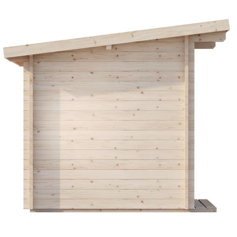 SaunaLife Garden Series Model G4 | 6-Person Outdoor Cabin Sauna Kit | 1.75" Nordic Spruce Walls | Full Glass Front | Knotless Aspen Benches | Wi-Fi LED Lighting | Handcrafted in Northern Europe