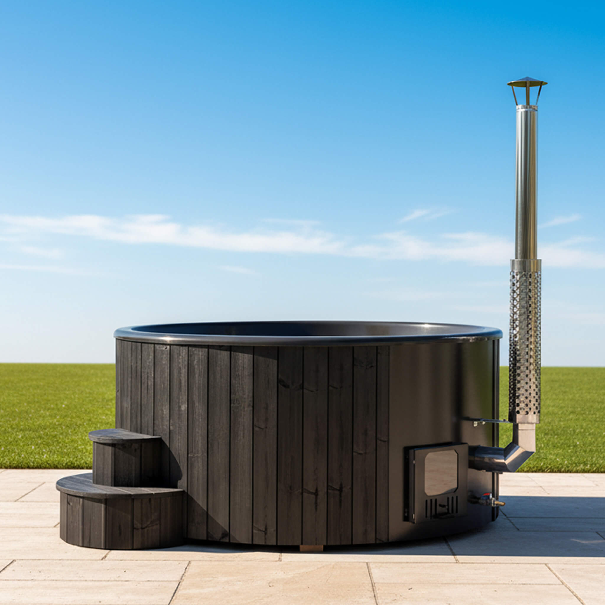 SaunaLife Model S6B 7-Person Soak-Series Home Wood-Burning Hot Tub [SL-MODELS6B] (SAK13679)