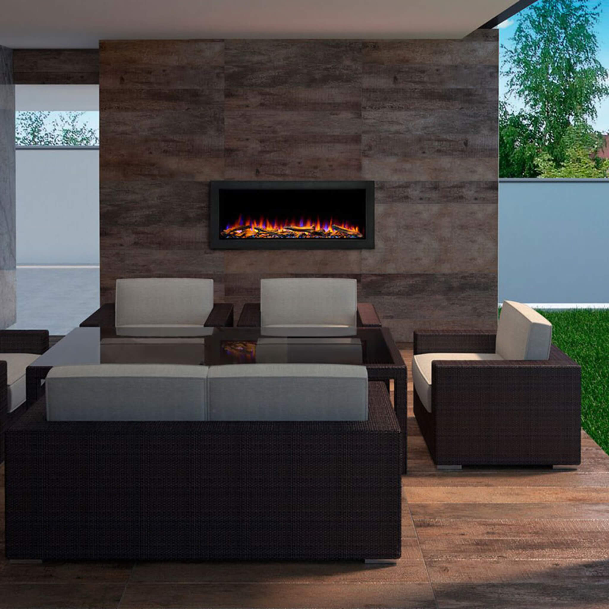 SimpliFire Forum Outdoor Electric Fireplace [SF-OD43/55] (SAK81631)