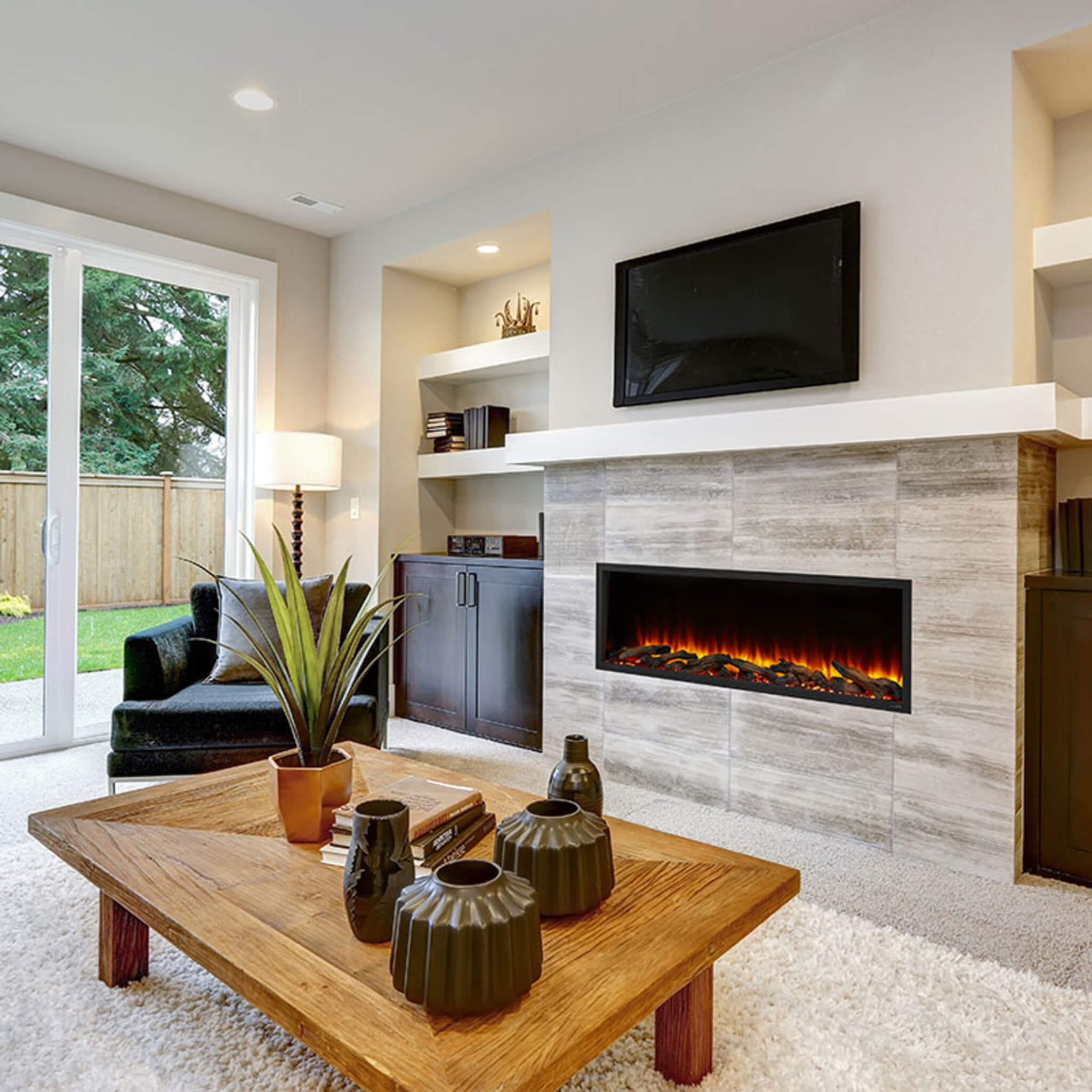 SimpliFire Scion Clean Face Built-In Linear Electric Fireplace [SF-SC43/55/78-BK] (SAK76785)