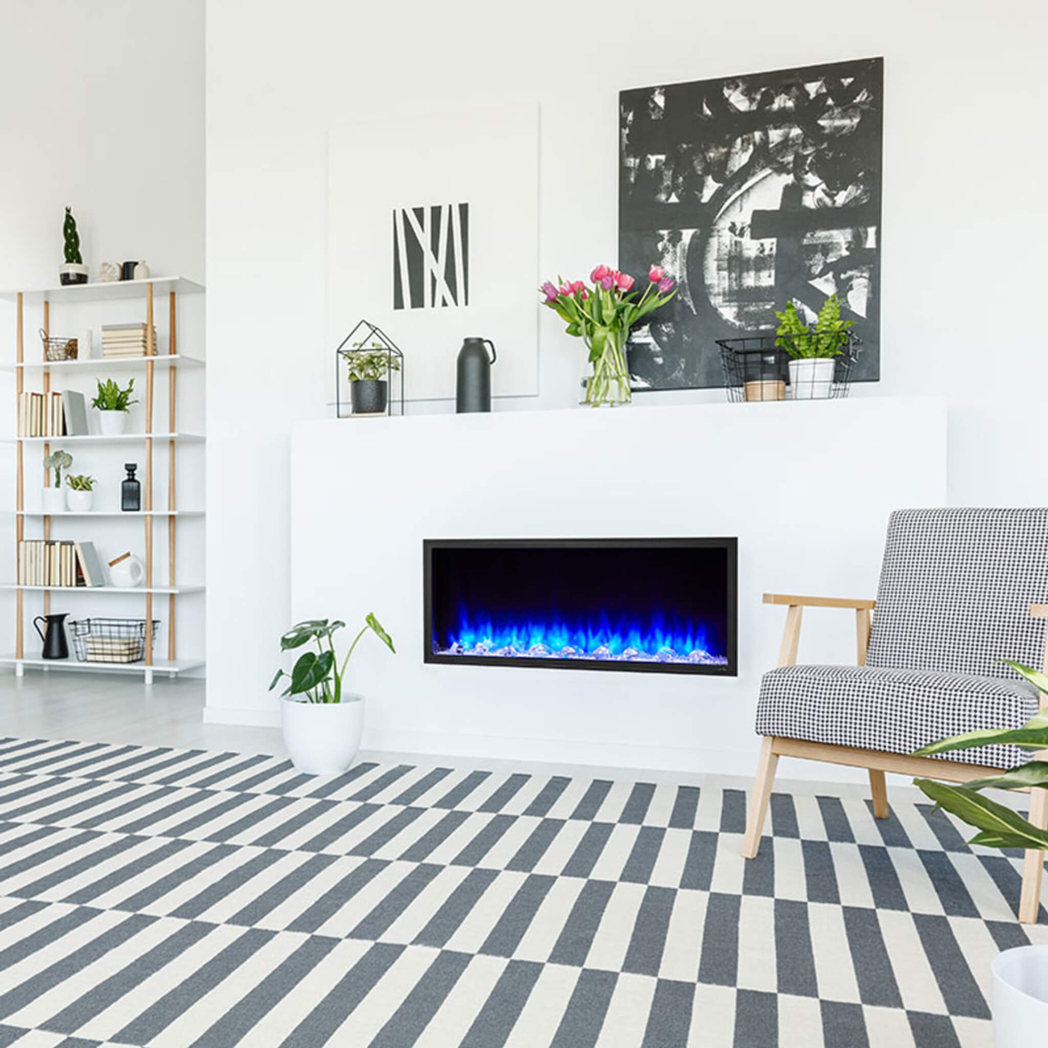 SimpliFire Scion Clean Face Built-In Linear Electric Fireplace [SF-SC43/55/78-BK] (SAK76785)