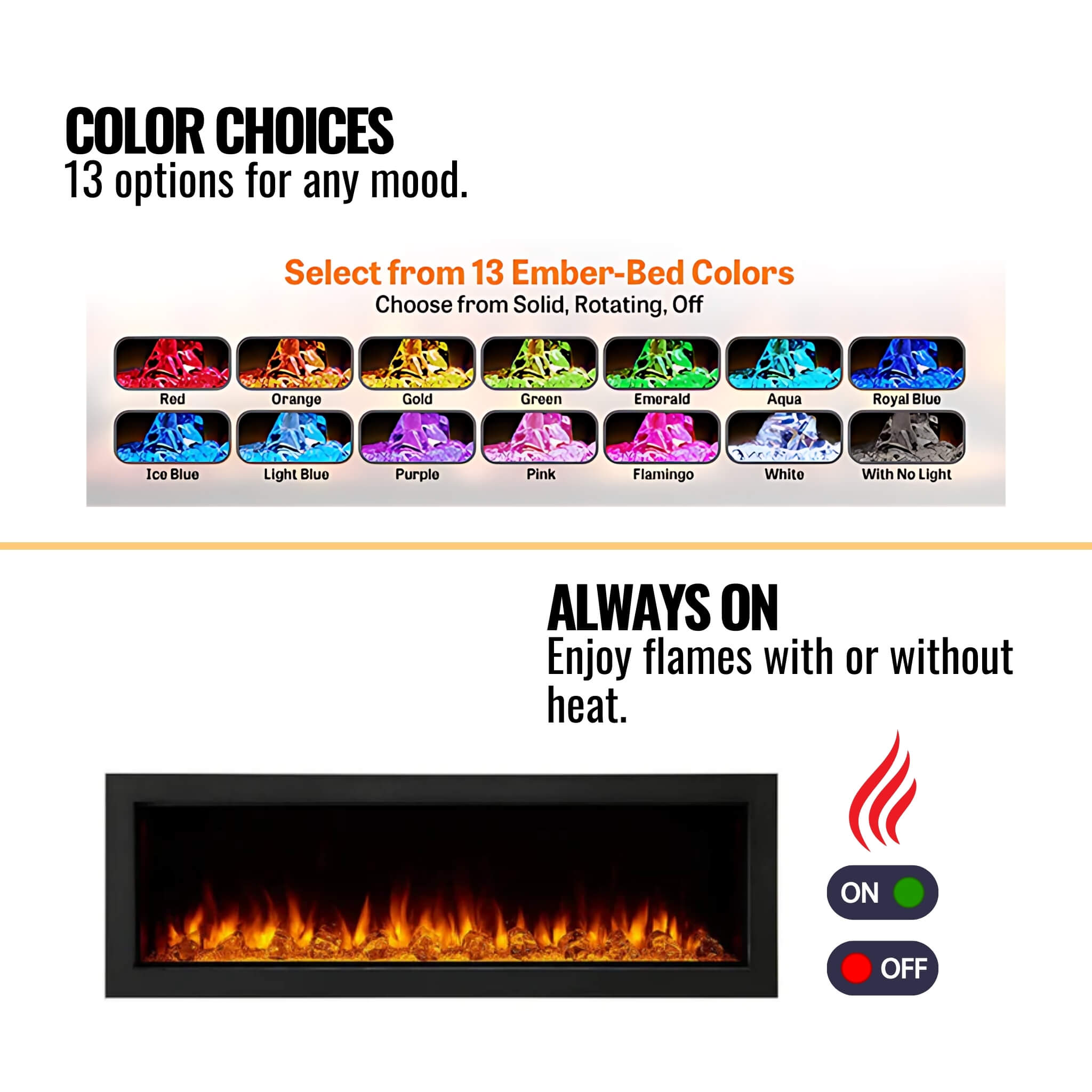 SimpliFire Forum Outdoor Electric Fireplace [SF-OD43/55] (SAK81631)