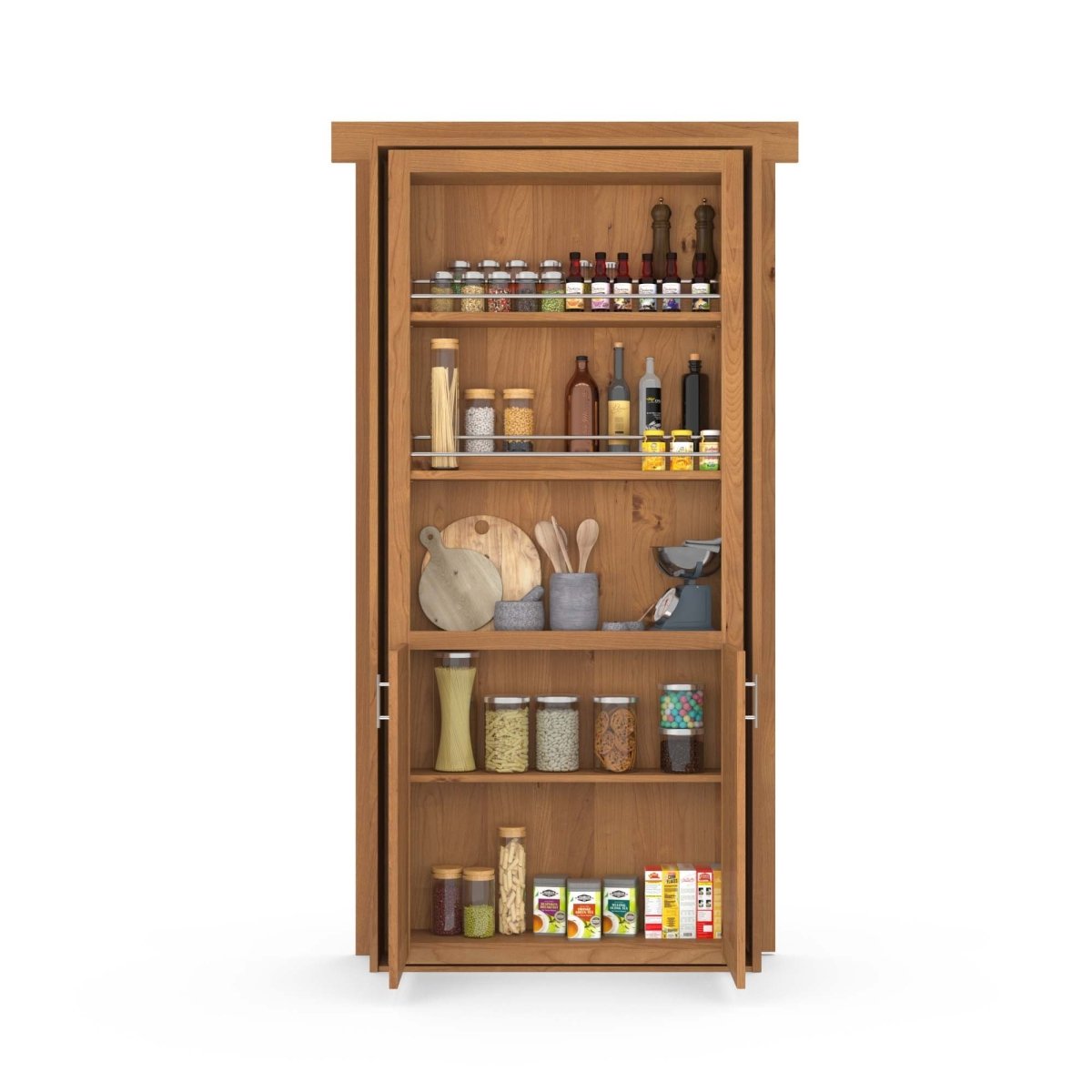 Hidden Flush Mount Knotty Alder Pantry Door
