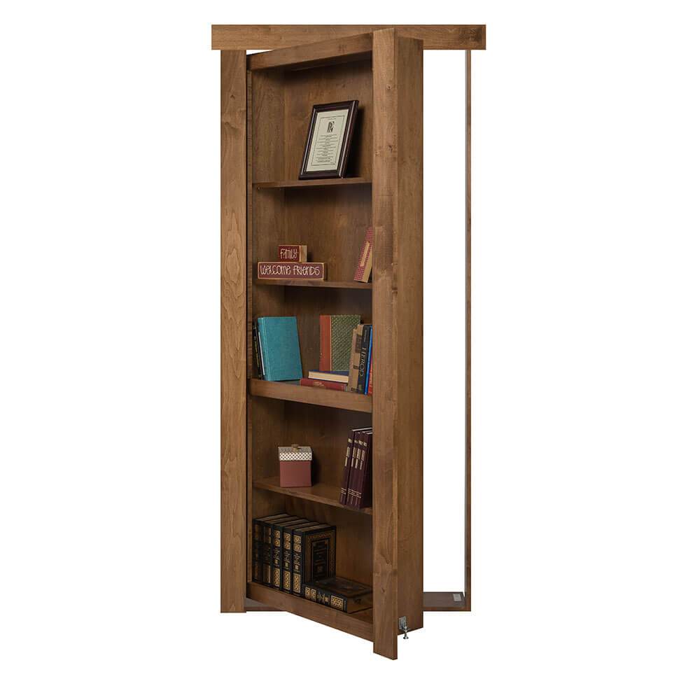 Single Flush Mount Maple Hidden Bookcase Door