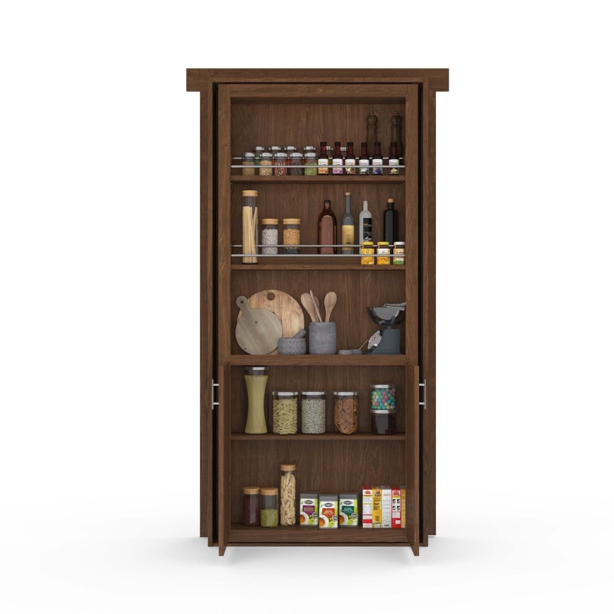 Hidden Flush Mount Maple Pantry Door