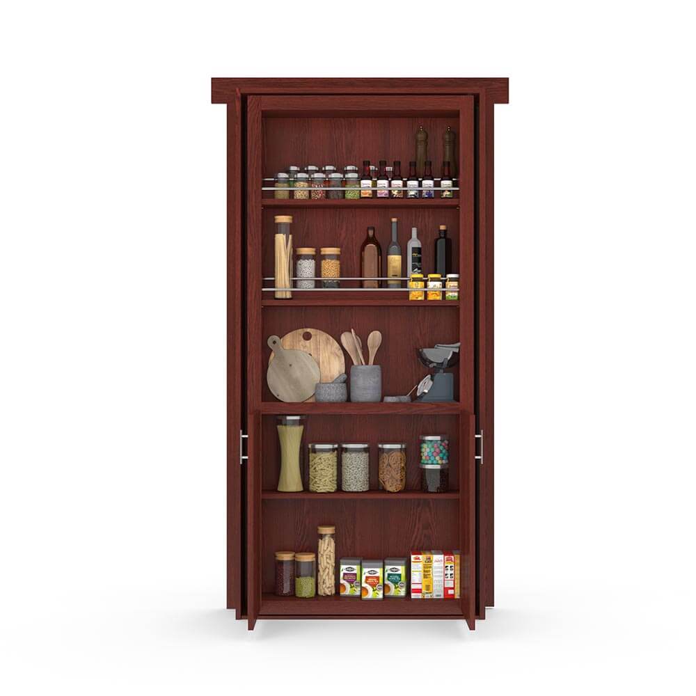 Hidden Flush Mount Oak Pantry Door