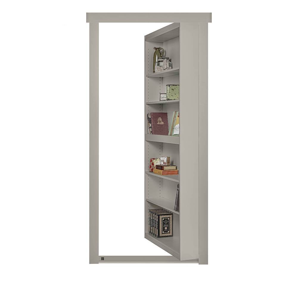 Assembled Flush Mount Paint Grade Hidden Bookcase Door