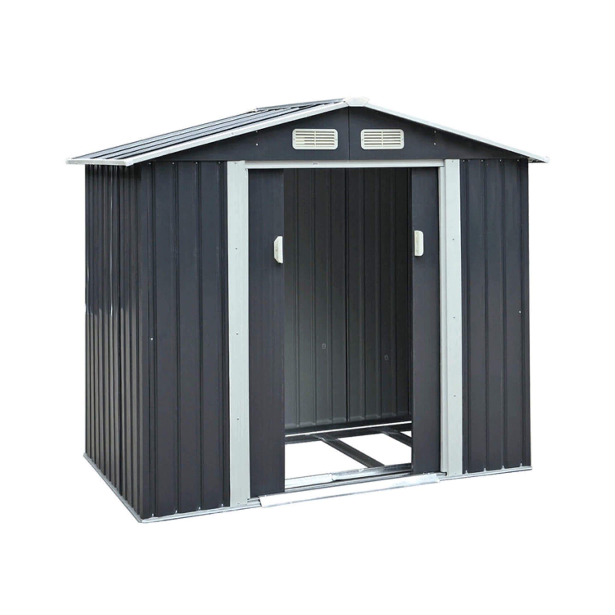 [04X07FT] Alora Small Outdoor Garden Backyard Storage Tool Shed W/ Sliding Door (SAK59938)