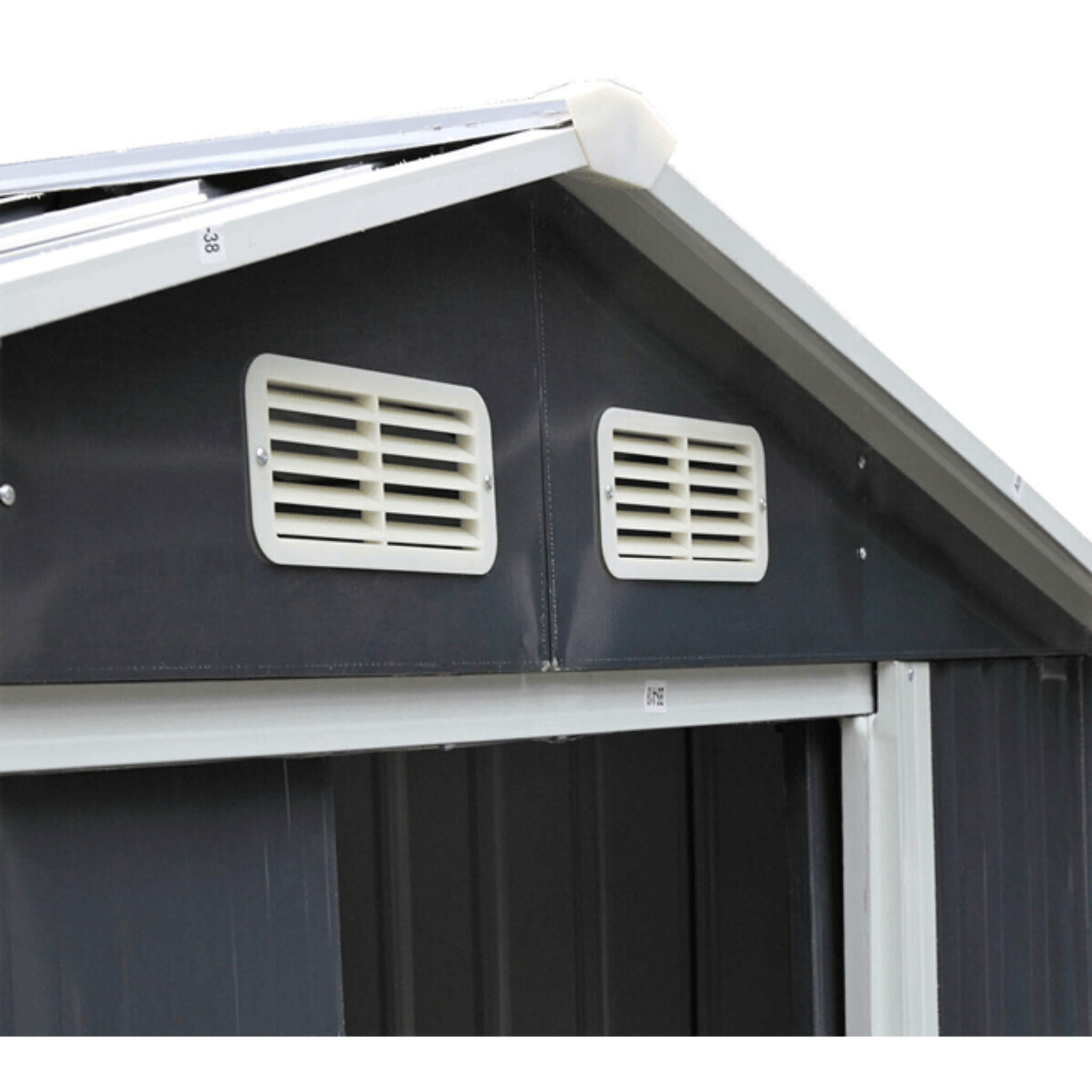 [04X07FT] Alora Small Outdoor Garden Backyard Storage Tool Shed W/ Sliding Door (SAK59938)