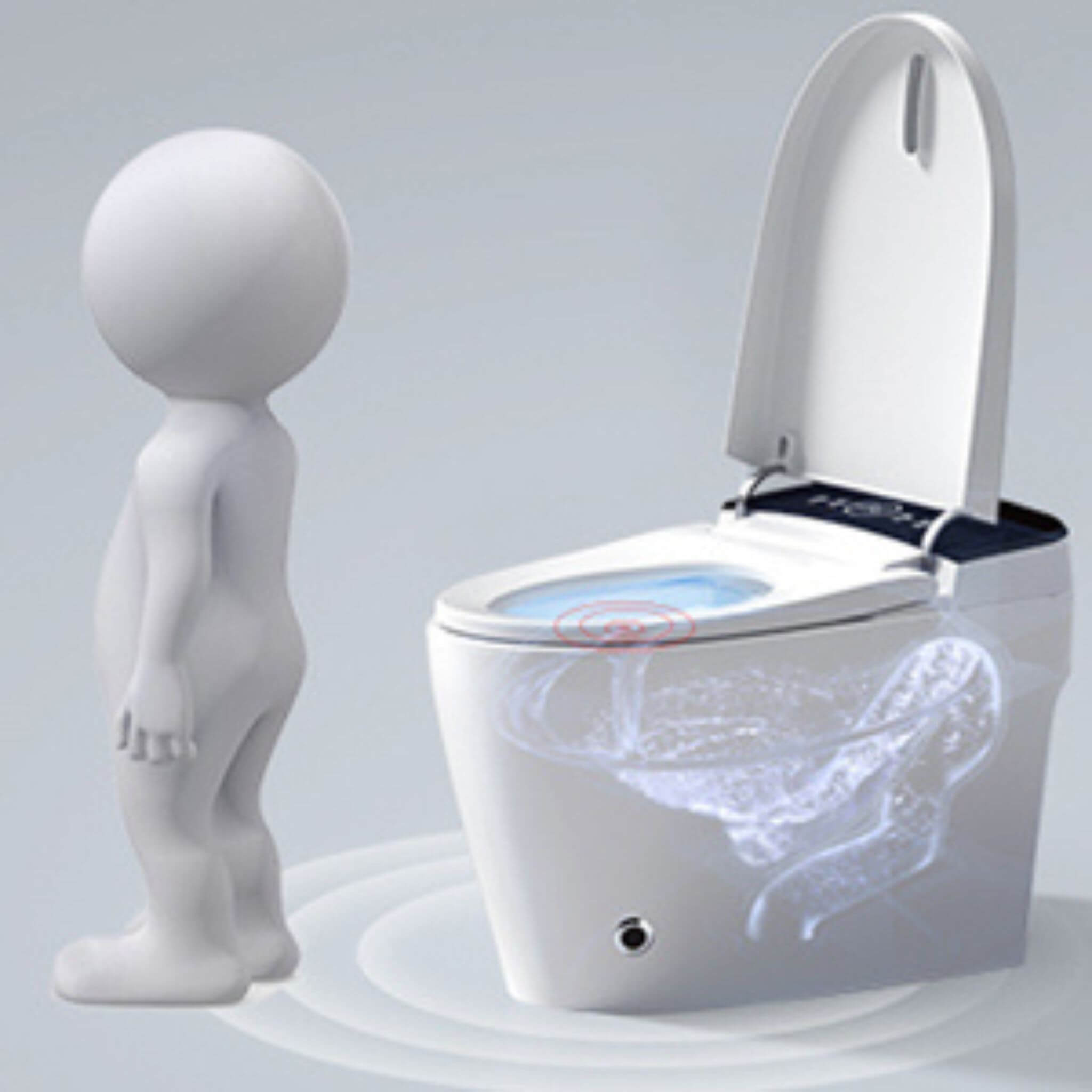 Smart Auto Dual Flush Tankless Toilet With Heated Bidet, Auto Open And Close (SAK37415)