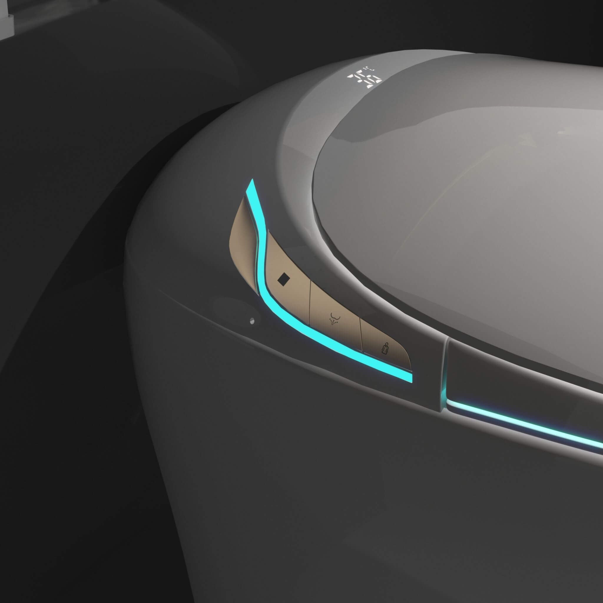 Nuvia Smart One-Piece Toilet With Bidet, Foot Sensor, LED Display And Dryer (SAK80112)